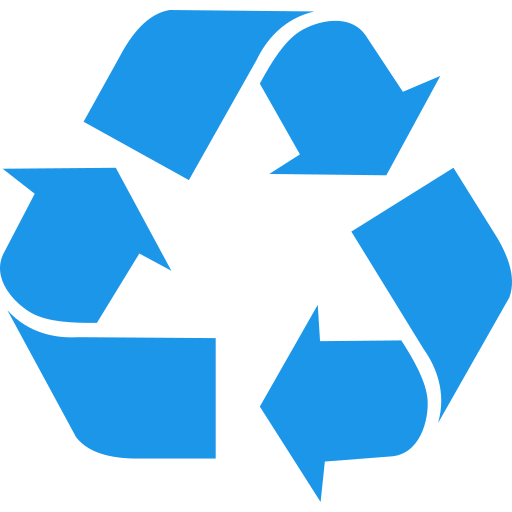 triangular arrows sign for recycle